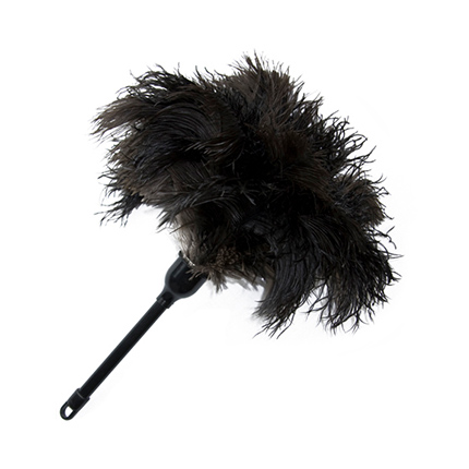 Dusters Black feather duster 11mm diameter plastic handle – 350mm Length