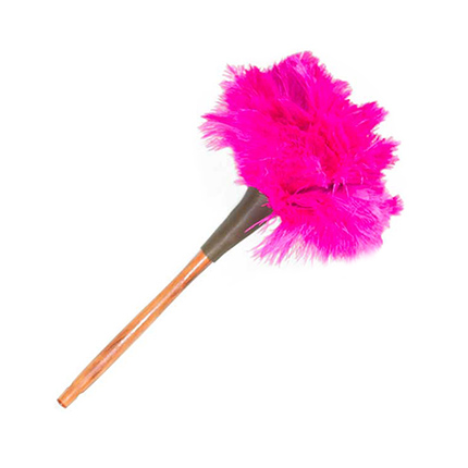 Dusters Wood shaped stained handle ostrich feather duster – 400mm overall length