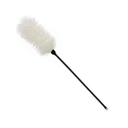 Black Plastic Handle Janitor Lambswool Duster - 900mm Overall Length