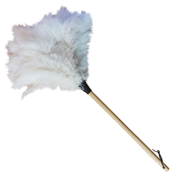 Display Dusters White Soft Floss 1st Grade Ostrich Feather Display Duster – 600mm overall length