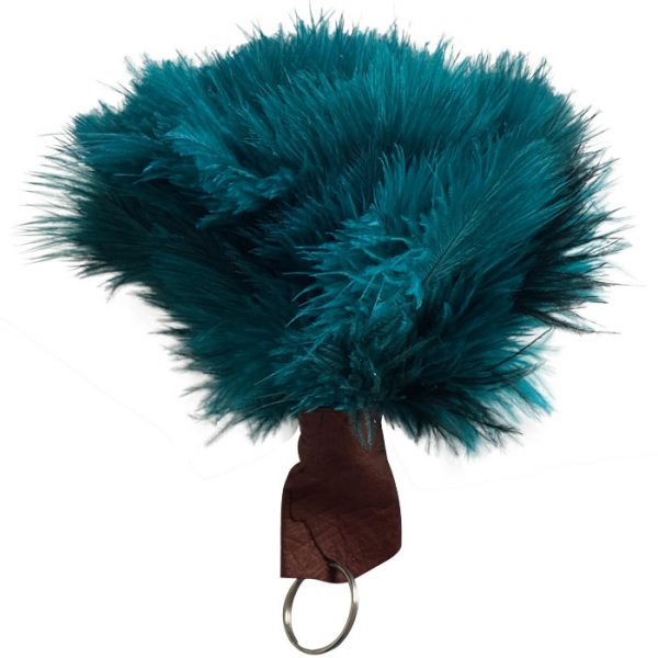 Dusters Feather Keyring Green