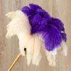 Display Dusters Purple & White Soft Display Feathers