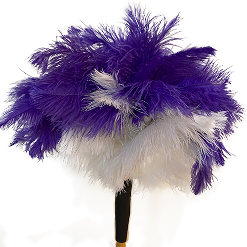 Display Dusters Purple & White Soft Display Feathers