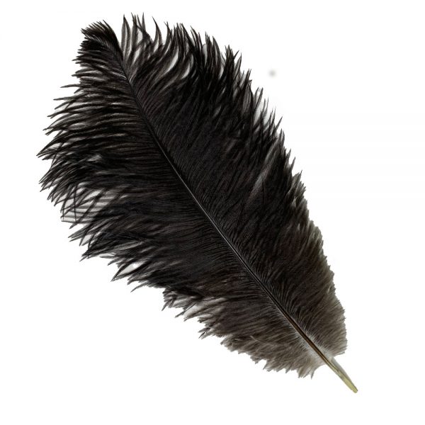 Drabs Undyed Natural Drabs Feathers BLACK 37cm – 42cm